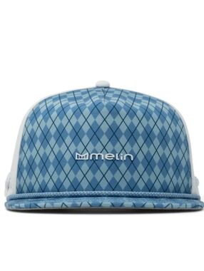 Melin Hydro Coronado Links Snapback Hat Blue Argyle